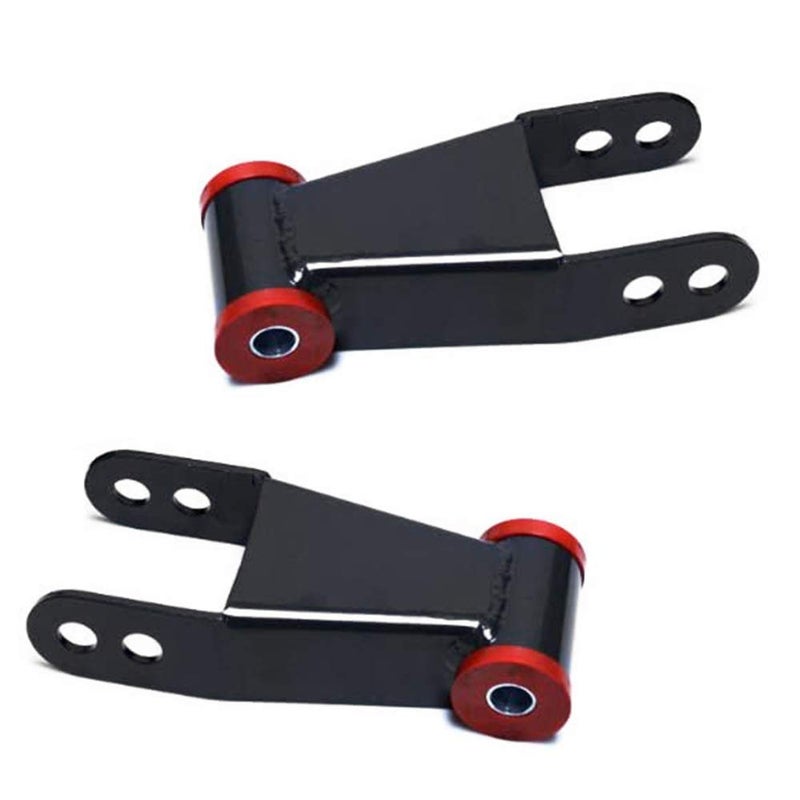 A ABIGAIL 2" Rear Drop Lowering Shackle Suspension Kit Compatible with 1988-1998 Chevy & GMC C1500/C2500 1988-2019 Silverado Sierra 1500 Replaces # 410520 - Image 1
